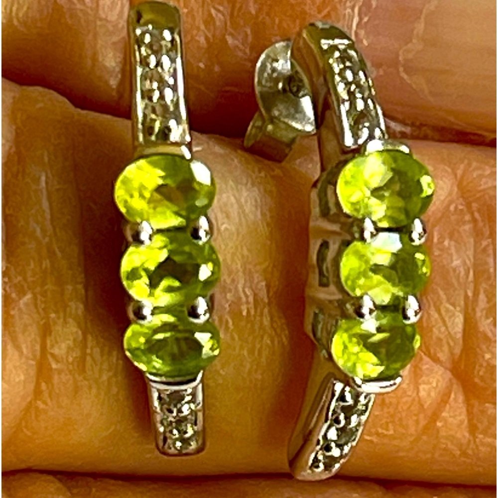 NWT 1.26 ct HUNAN PERIDOT & TOPAZ EARRINGS. Limited Edition! 1 of 199 Made!